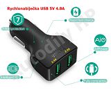 Auto nabjeka dual USB 12-24V 4.8A 24W - kliknte pro vce informac